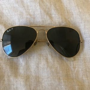 Ray Ban large aviators polarized lenses